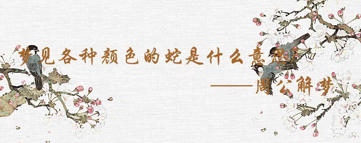 周公解夢,夢見各種顏色的蛇是什麼意思，夢到各種顏色的蛇好不好