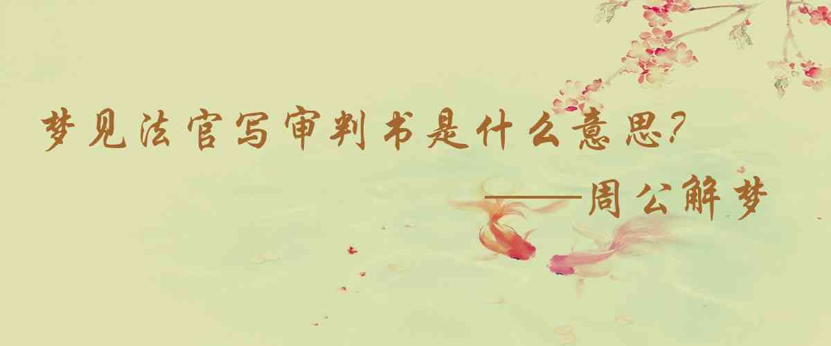 周公解夢,夢見法官寫審判書是什麼意思，夢到法官寫審判書好不好