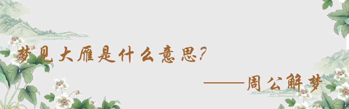 周公解夢,夢見大雁是什麼意思，夢到大雁好不好
